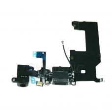 Black Headphone Audio Dock Charging USB Flex Cable for iPhone 5