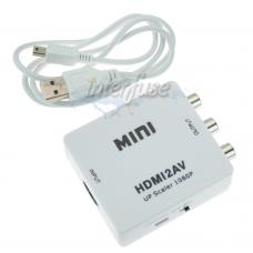 Composite HDMI 1080P to RCA Audio Video AV CVBS Adapter Converter
