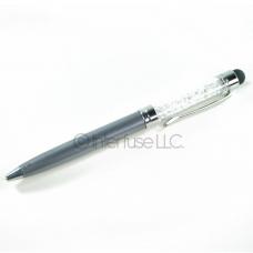 Gray Crystal Stylus Ink Pen for Smartphones & Tablets, iPhone, HTC, iPod, Android