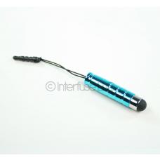 Light Blue Small Stylus Pen w/ Headphone Plug