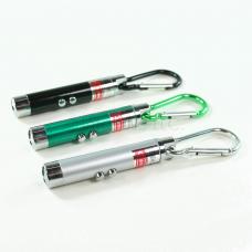 Lot of 3 Black, Green & Silver 3-Mode LED Flashlights Laser Pointer UV Keychains