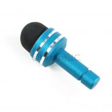 Mini Light Blue Striped Headphone Dustcap Stylus for iPhone, iPod, iPad, Android, Samsung