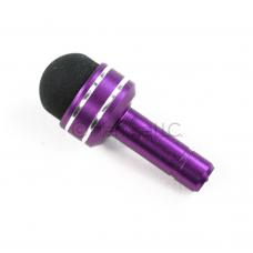 Mini Purple Striped Headphone Dustcap Stylus for iPhone, iPod, iPad, Android, Samsung