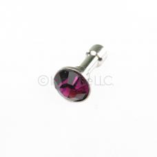 Purple Jewel Crystal Gem Headphone Jack Dust Cap Plug