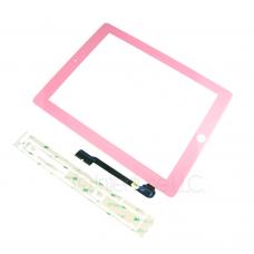Replacement Pink Touch Screen Glass Digitizer and Adhesive for iPad 3