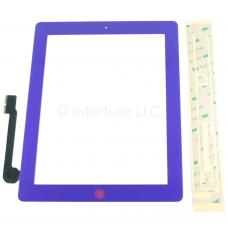 Replacement Purple Touch Screen Glass Digitizer and Adhesive for iPad 3