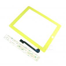 Replacement Yellow Touch Screen Glass Digitizer and Adhesive for iPad 4