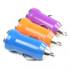 Set of 3 Blue, Orange & Purple Small Miniature Universal USB Car Chargers