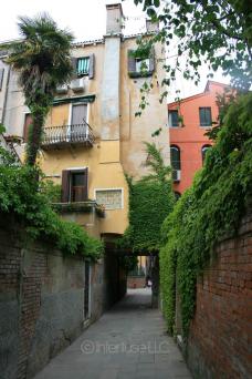 Venice, Italy Path under Building with Vine and Tunnel - Photo Poster Print