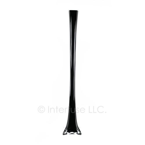24 Inch Black Glass Eiffel Tower Vase - Wedding Party Centerpiece