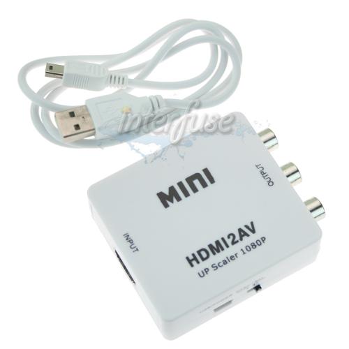 Composite HDMI 1080P to RCA Audio Video AV CVBS Adapter Converter