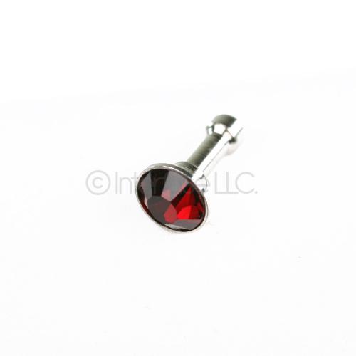 Dark Red Jewel Crystal Gem Headphone Jack Dust Cap Plug
