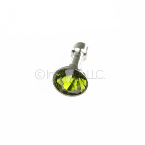 Green Jewel Crystal Gem Headphone Jack Dust Cap Plug