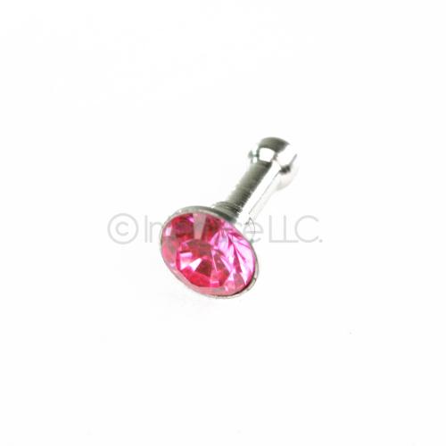 Hot Pink Jewel Crystal Gem Headphone Jack Dust Cap Plug