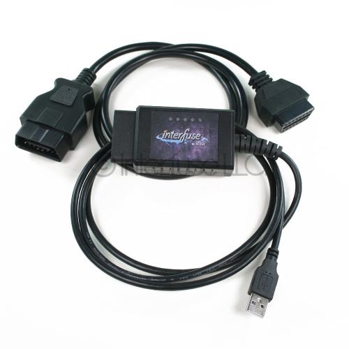 Interfuse LE ELM327 v1.5 USB OBD-II Car Diagnostic Scanner w/ Extension Cable