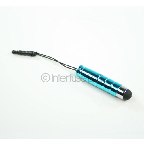 Light Blue Small Stylus Pen w/ Headphone Plug