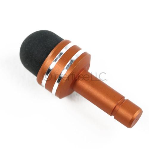 Mini Orange Striped Headphone Dustcap Stylus for iPhone, iPod, iPad, Android, Samsung