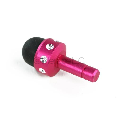 Mini Pink Studded Headphone Dustcap Stylus for iPhone, iPod, iPad, Android, Samsung