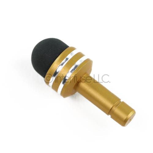 Mini Yellow Striped Headphone Dustcap Stylus for iPhone, iPod, iPad, Android, Samsung