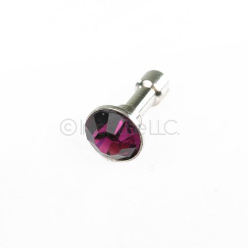 Purple Jewel Crystal Gem Headphone Jack Dust Cap Plug