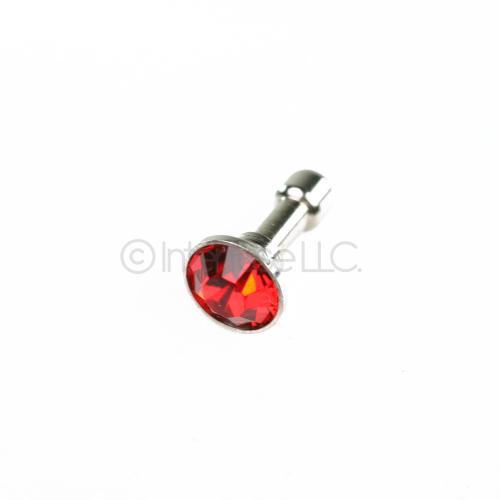 Red Jewel Crystal Gem Headphone Jack Dust Cap Plug