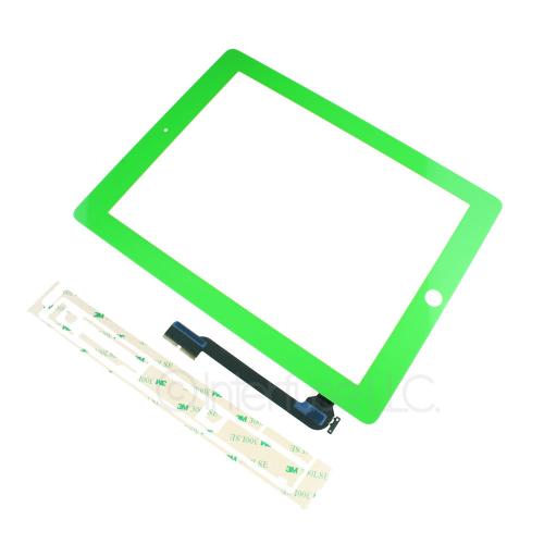 Replacement Green Touch Screen Glass Digitizer and Adhesive for iPad 4