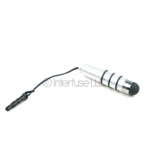 Silver Striped Capacitive Stylus Pen
