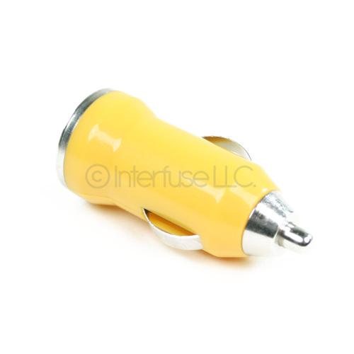 Yellow Small Mini Universal USB Car Charger