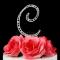Monogram Cake Topper Letter C - Elegant Crystal Rhinestone