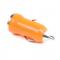 Orange Small Mini Universal USB Car Charger