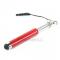 Red Retractable Stylus Pen w/ Headphone Dust Cap for iPhone, iPod, iPad Touch, Android Tablets