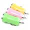 Set of 3 Green, Pink & Yellow Small Miniature Universal USB Car Chargers