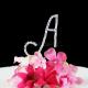 Monogram A Cake Topper Letter - Small 2-Inch Crystal Rhinestone