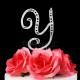 Monogram Cake Topper Letter Y - Elegant Crystal Rhinestone
