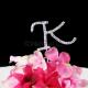 Monogram K Cake Topper Letter - Small 2-Inch Crystal Rhinestone