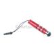 Red Mini Small Stripped Studded Touch Screen Stylus Pen