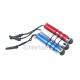 Set of 3 Red, Silver & Blue Mini Small Stripped Studded Touch Screen Stylus Pens