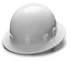 White Full Brim 4 Point Ratchet Sleek Shell Hard Hat