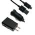 2 Amp Black USB Cable, Car and Wall Charger for Samsung Galaxy S3 S4 Note 2 4