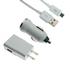 2 Amp White USB Cable, Car and Wall Charger for Samsung Galaxy S3 S4 Note 2 4
