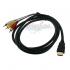 3 RCA AV to HDMI  Audio Video Cable Cord Adapter for 1080P HDTV DVD