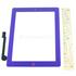 Replacement Purple Touch Screen Glass Digitizer and Adhesive for iPad 3