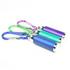 Set of 3 Blue, Green & Purple Small Mini Zoom LED Flashlights with Carabineer Keychain