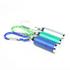 Set of 3 Blue, Green & Silver Small Mini Zoom LED Flashlights with Carabineer Keychain