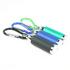 Set of 3 Black, Blue & Green Small Mini Zoom LED Flashlights with Carabineer Keychain