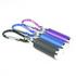 Set of 3 Black, Blue & Purple Small Mini Zoom LED Flashlights with Carabineer Keychain