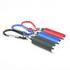 Set of 3 Black, Blue & Red Small Mini Zoom LED Flashlights with Carabineer Keychain