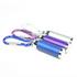 Set of 3 Blue, Purple & Silver Small Mini Zoom LED Flashlights with Carabineer Keychain