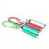 Set of 3 Green, Red & Silver Small Mini Zoom LED Flashlights with Carabineer Keychain