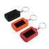 Lot of 3 Black, Orange & Red Solar Powered Keychain LED Flashlights